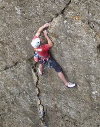 Doug Hamilton on Left Wall, Dinas Cromlech
